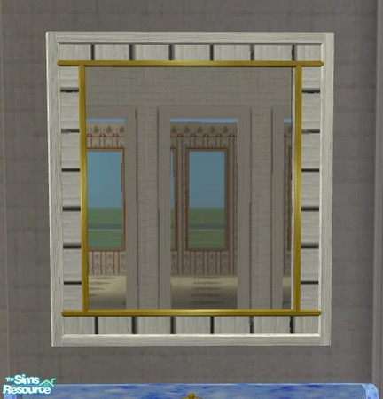 Sims 2 — Louisiana Bathroom - Mirror by Riverwillows — Lovely recolor of Caravan Sims Louisiana Bathroom, in rich azure
