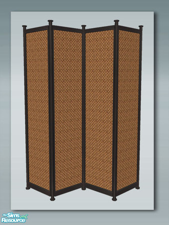 Sims 2 — Room Screen - Frame Black by Shakeshaft — Part of a set of 4 new decorative items to add the finishing touches