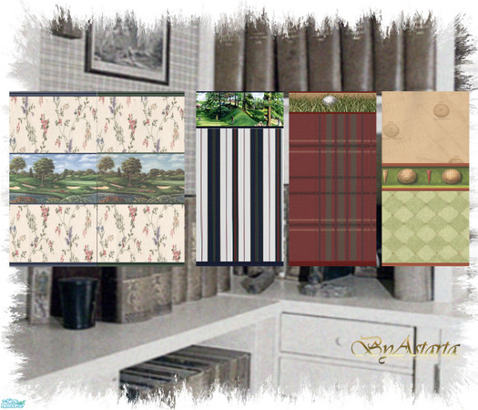 Sims 2 — Golf by Astarta — Golf wallpaper decor for any golfloving sim.