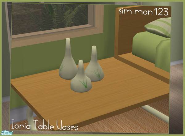Sims 2 — Ioria Bedroom - Table Vases by sim_man123 — Decorative table vases from my Ioria Bedroom set.