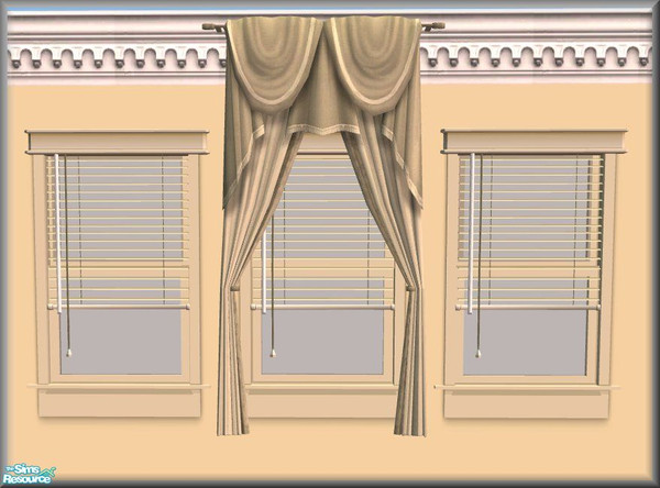 Sims 2 — NK PI Maxis Blinds - Eggshell by MoMama — Eggshell Maxis blinds look good with curtains or without. Good for