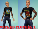 Sims 4 — Wicked Clothes Male Graphic Tees by AUTOSARCOPHAGY — Male graphic tees based on Steven Rhodes' and Wicked