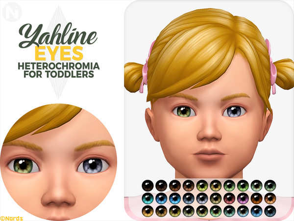 Sims 4 — Yahline Heterochromia for TU by Nords — This is a heterochromia option of my Yahline Eyes 2.0 for toddler sims.