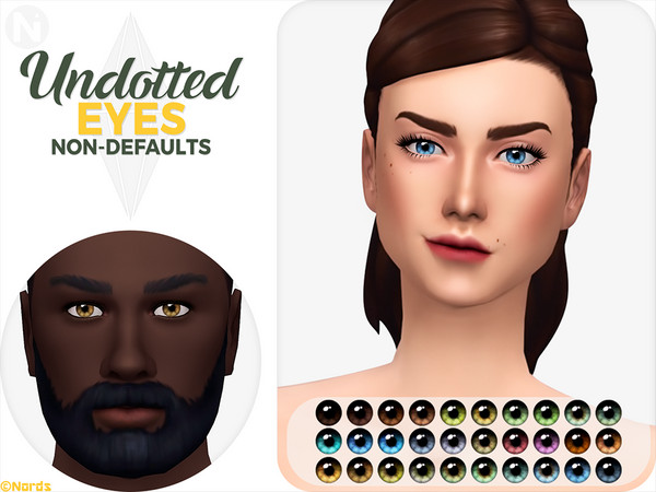Sims 4 — Undotted Non-Default Eyes by Nords — This is the non-default version of my Undotted Eyes. -------------- Info
