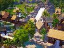 Sims 4 — Tropical Amusement Park & Water Park by kaibellvert2 — A Waterpark with a splash zone, 6 waterslide, pools,