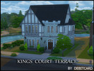 Sims 4 — Kings Court Terrace by debitcard — A cozy old world stone Tudor home your Sims will love. Perfect for young Sims