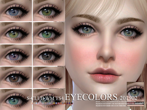 Sims 4 — S-Club WM ts4 Eyecolors 201902  by S-Club — Eyecolors, 10 swatches, hope you like, thank you.
