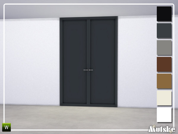 Sims 4 — Banks Door Privat Short Wall Small 2x1 by Mutske — This door is part of the Banks Constructionset. Made by