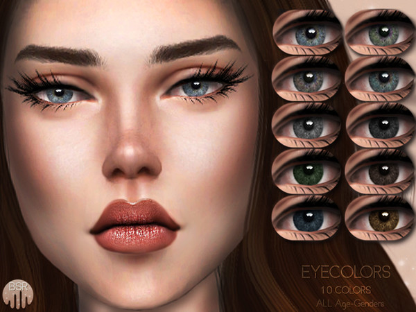 Sims 4 — Realistic Eyecolors BES11 by busra-tr — 10 Eyecolors all ages all genders Custom thumbnail **You will find the