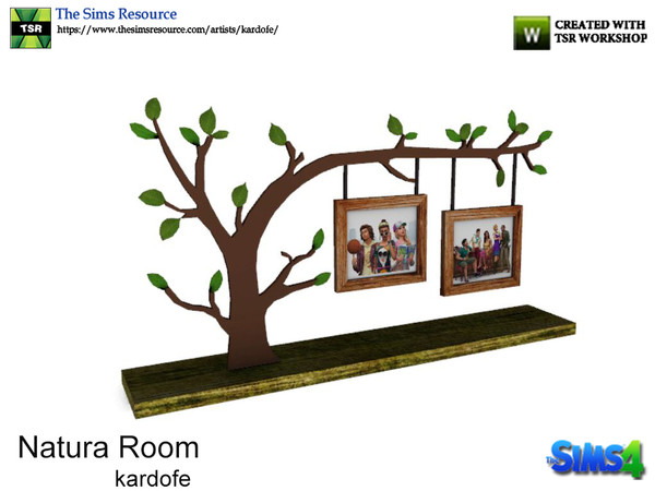 Sims 4 — kardofe_Natura Room_Portrait holder by kardofe — Tree shaped portrait 