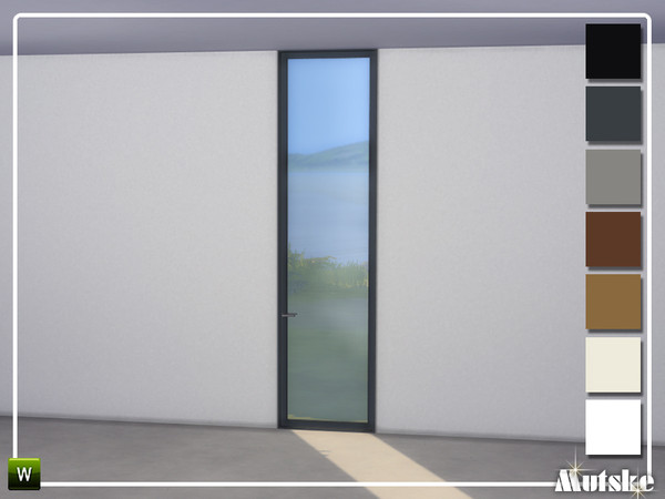 Sims 4 — Banks Door Mid Wall 1x1 by Mutske — This door is part of the Banks Constructionset. Made by Mutske@TSR. 