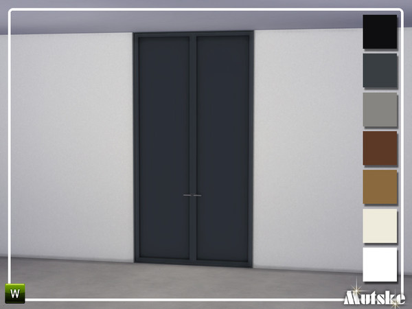 Sims 4 — Banks Door Privat Mid Wall 2x1 by Mutske — This door is part of the Banks Constructionset. Made by Mutske@TSR. 
