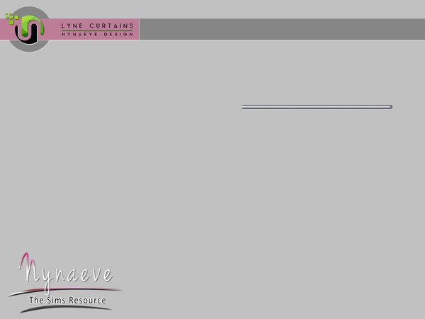 Sims 4 — Lyne Curtains - Sheer Curtain 1x1 Rod by NynaeveDesign — Lyne Curtains - Sheer Curtain 1x1 Rod Located in Decor
