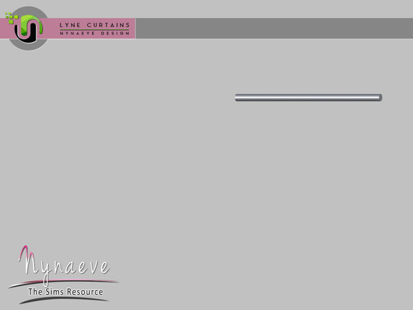 Sims 4 — Lyne Curtains - Curtain Rod 1x1 by NynaeveDesign — Lyne Curtains - Curtain Rod 1x1 Located in Decor - Window