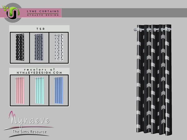Sims 4 — Lyne Curtains - Curtains 1x1 Left by NynaeveDesign — Lyne Curtains - Curtains 1x1 Left Located in Decor - Window