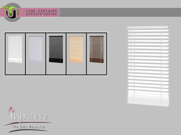 Sims 4 — Lyne Curtains - Blinds V3 by NynaeveDesign — Lyne Curtains - Blinds V3 Located in Decor - Window Coverings