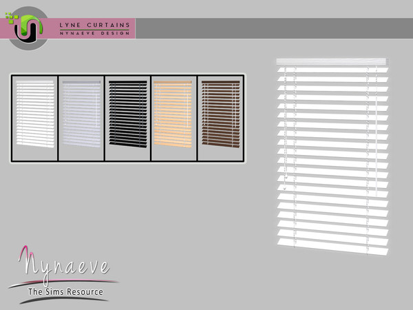 Sims 4 — Lyne Curtains - Blinds V4 by NynaeveDesign — Lyne Curtains - Blinds V4 Located in Decor - Window Coverings
