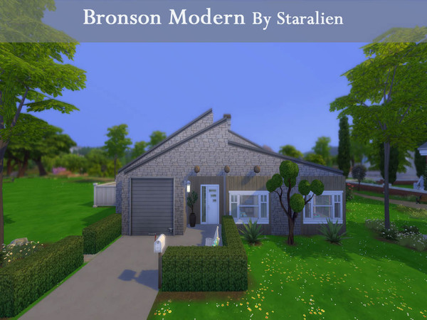 Sims 4 — Bronson Modern by staralien2 — This is a modern home built for a family of 5. An open floor plan is perfect for