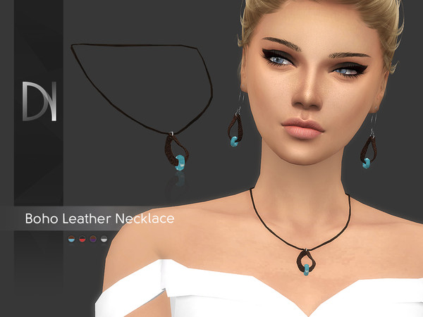 Sims 4 — Boho Leather Necklace [HQ] by DarkNighTt — Boho Leather Necklace Have 4 colors. HQ mod compatible. Hope you