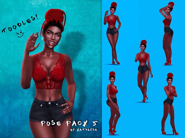 Sims 4 — Pose Pack 5 by KatVerseCC — Another set of poses for your sims. I hope you like these. ;) - 5 in game poses -