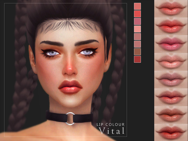 Sims 4 — [ Vital ] - Lip Colour by Screaming_Mustard — A simple, detailed and realistic lip colour. For males/females,