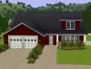 Sims 3 — Red Ranch by singe2422 — This single level home features three bedrooms, two bathrooms, a large kitchen with