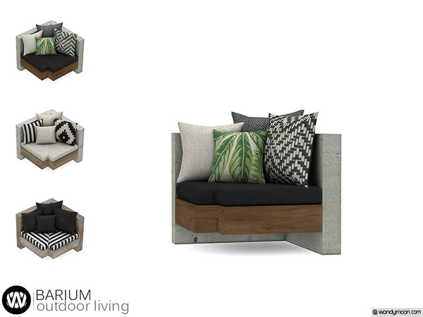 Sims 4 — Barium Sofa - Corner by wondymoon — - Barium Outdoor Living - Sofa - Corner - Wondymoon|TSR - Creations'2019