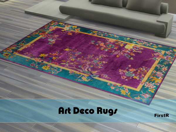 Sims 4 — Art Deco Rugs by FirstR2 — Nice silky Art Deco rugs for your Sims. Enjoy!