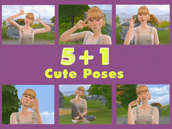 Sims 4 — 5+1Cute Poses by mucilatospackage — 5+1 Cute poses 5 Cute poses for selfies + 1 swag pose For selfie lovers 