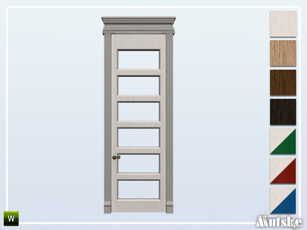Sims 4 — Caesar Door Mid Wall Glass Single 2x1 by Mutske — This door is part of the Caesar Constructionset. Made by