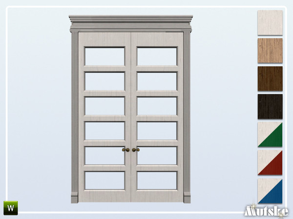 Sims 4 — Caesar Door Mid Wall Glass 3x1 by Mutske — This door is part of the Caesar Constructionset. Made by Mutske@TSR. 