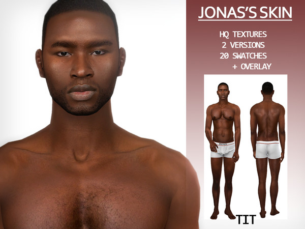 Sims 4 — Jonas's Skin by thisisthem — - HQ Textures/HQ Compatible ; - 2 versions ; - 10 swatches for each version ; -