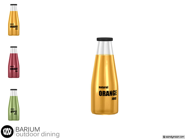 Sims 4 — Barium Juice Bottle by wondymoon — - Barium Outdoor Dining - Juice Bottle - Wondymoon|TSR - Creations'2019