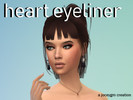 Sims 4 — joceygm heart eyeliner by joceygm — This is a simple winged liner with a cute heart.