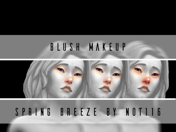 Sims 4 — Makeup Blush Spring Breeze by NOT116 — Spring Breeze blush is simple make-up texture giving your sims soft-ish