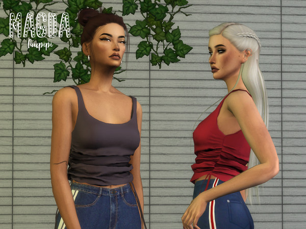 Sims 4 — Magda by laupipi2 — New T-shirt with details! New mesh, all LODs 16 Swatches All maps Custom thumbnail