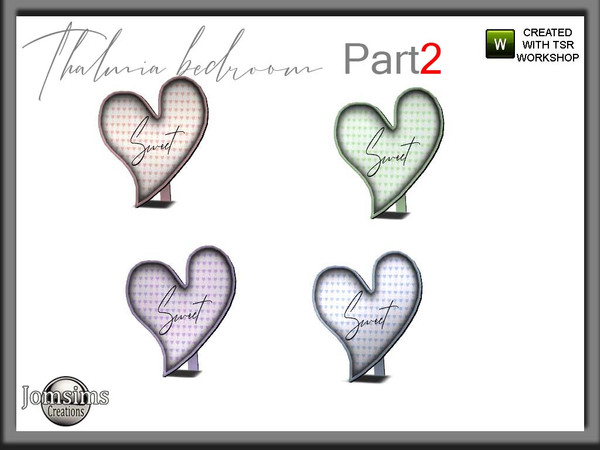 Sims 4 — Thalmia bedroom part2 deco heart frame for table by jomsims — Thalmia bedroom part2 deco heart frame for table