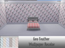 Sims 4 — Geo Feathers Wallpaper Recolor by Beatrice_e — Everything feathery! 