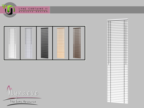 Sims 4 — Lyne Curtains II - Medium Blinds V1 by NynaeveDesign — Lyne Curtains II - Medium Blinds V1 Located in Decor -