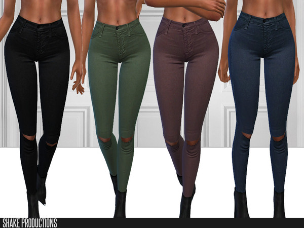 Sims 4 — ShakeProductions 236 - Jeans by ShakeProductions — Skinny High Waisted Jeans 7 Colors