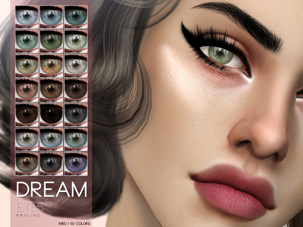 Sims 4 — Dream Eyes N150 by Pralinesims — Eyes in 50 colors.