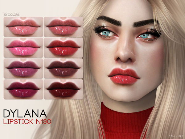 Sims 4 — Dylana Lip Gloss N190 by Pralinesims — Lips in 40 colors.