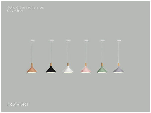 Sims 4 — [Nordic] - ceiling lamp v03SHORT by Severinka_ — Ceiling lamp NORDIC v03SHORT From the set 'Nordic ceiling