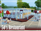 Sims 4 — 50's Restaurant (No CC) by Centenis — Rebecca always felt that she was born at the wrong era, so she decided to