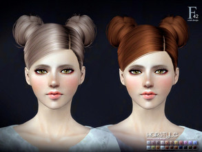 Sims 3 — sclub ts3 hair double-buns n42 by S-Club — Hi everyone! Here is my n42 hair for TS3 too! You can find the hair