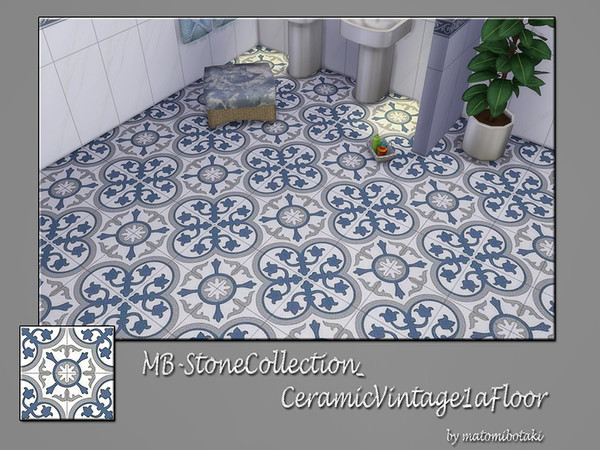 Sims 4 — MB-StMB-StoneCollection_CeramicVintage1aFloor by matomibotaki — MB-StMB-StoneCollection_CeramicVintage1aFloor,