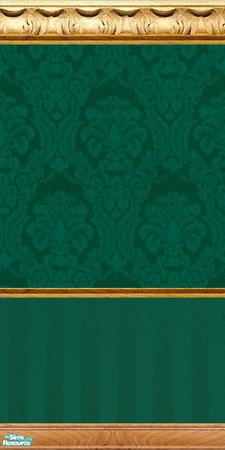 Sims 2 — Victorian Formal Drawing Room - wall by fizz bomb — A beautiful deep green Victorian wall covering part of the