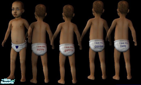 Sims 2 — I love... Toddler  Diaper Collection by couges — Here are some cute nappies for your little Sim. Let them give