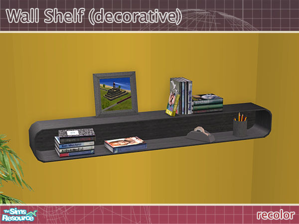 Sims 2 — DISCOVER Wall Shelf - RC04 by NoFrills — A wall shelf matchs my Discover standard desk. (for decorative only) 