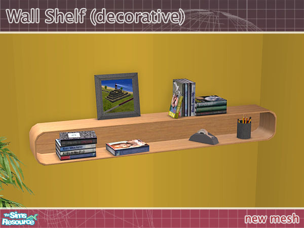 Sims 2 — DISCOVER Wall Shelf - New Mesh by NoFrills — A wall shelf matchs my Discover standard desk. (for decorative